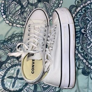 Trade post White platform/yellow converse like new size 6